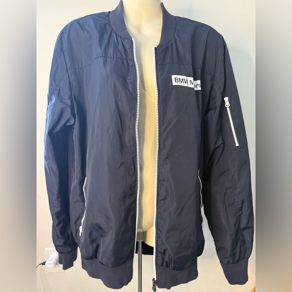 Puma Men’s BMW Motors Motorsport Wind Resistant Zip Moto Jacket Small Dark Blue